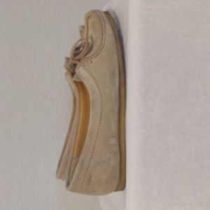 Clarks Originals slip-on. Tan suede leather in size 7.5M